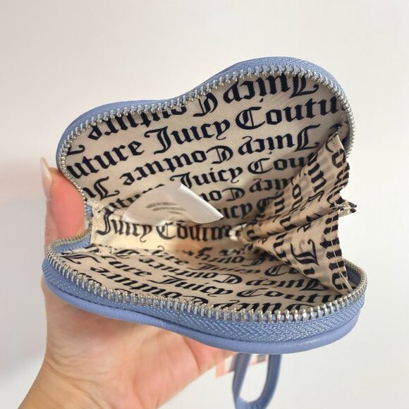Juicy Couture Royal Couture Blue Zip Around Logo Wristlet Bag NWT - Picture 6 of 7